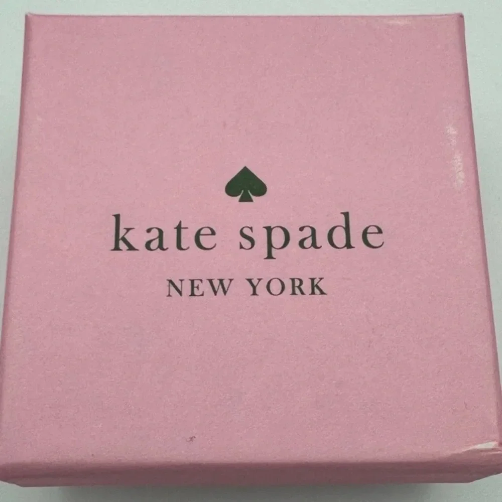 KATE SPADE Square Solitaire Crystals Gold-Tone Metal Hardware Earrings Boxed NWT